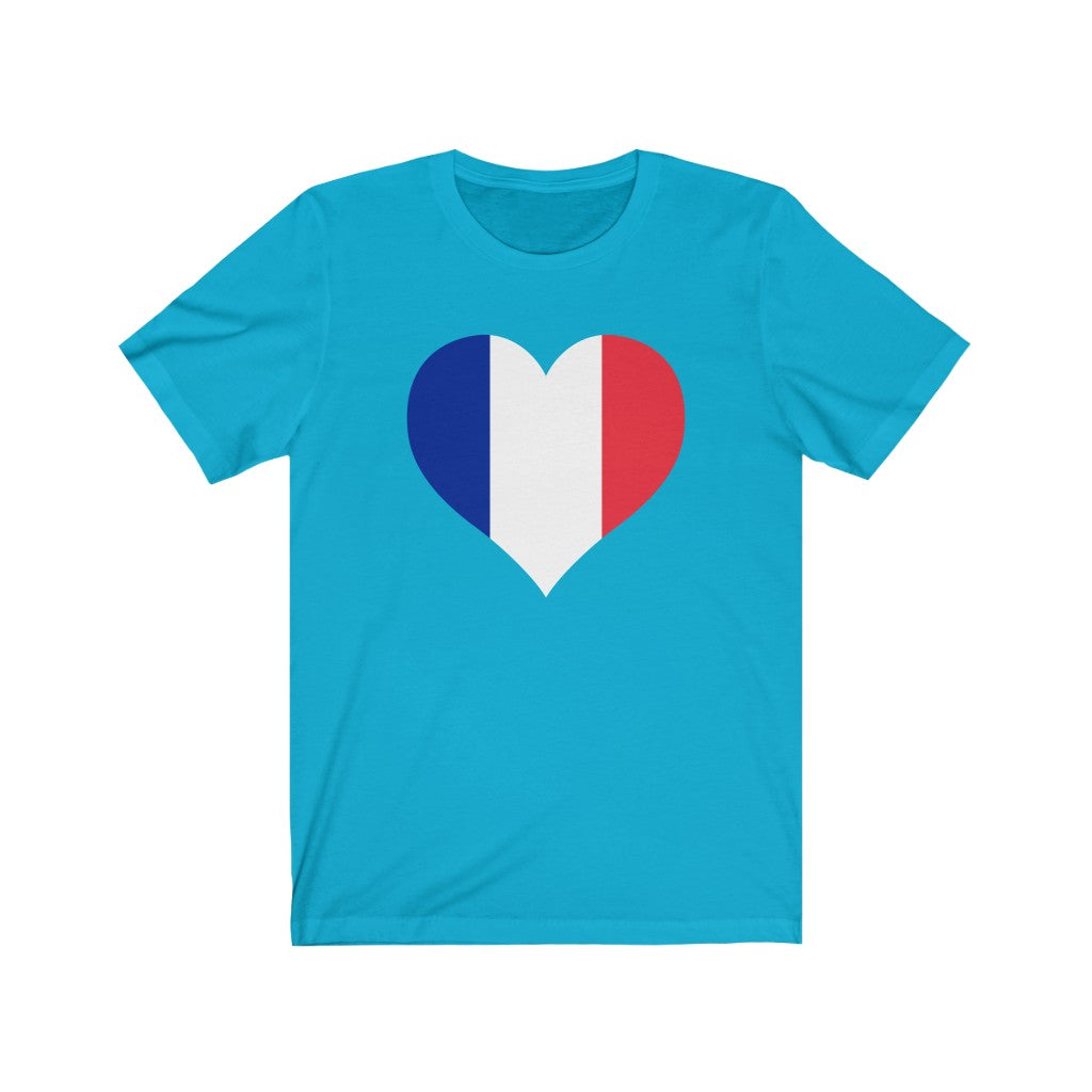 France Heart Flag Premium Tee - Unisex
