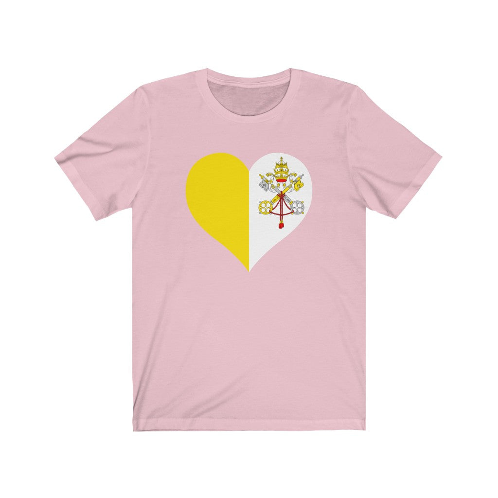 Holy See Heart Flag Premium Tee - Unisex
