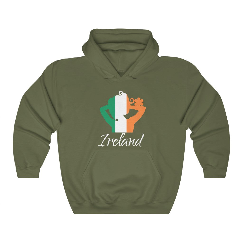 Ireland Lady Flag Hoodie Sweatshirt 2 - Unisex