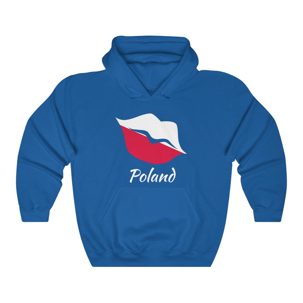 Poland Lips Flag Hoodie Sweatshirt 2 - Unisex