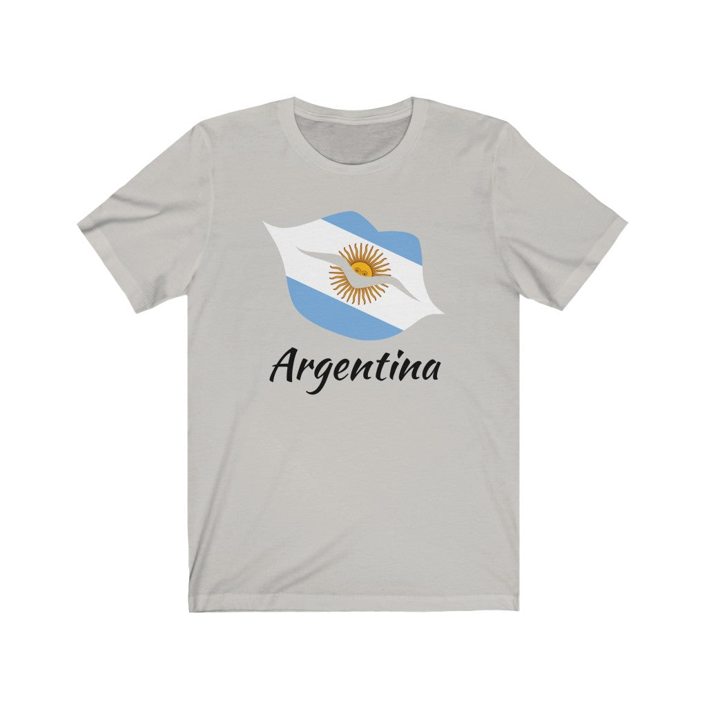 Argentina Lips Flag Premium Tee 1 - Unisex