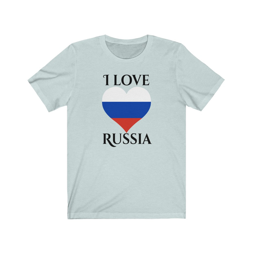 Russia Heart Flag Premium Tee 1 - Unisex