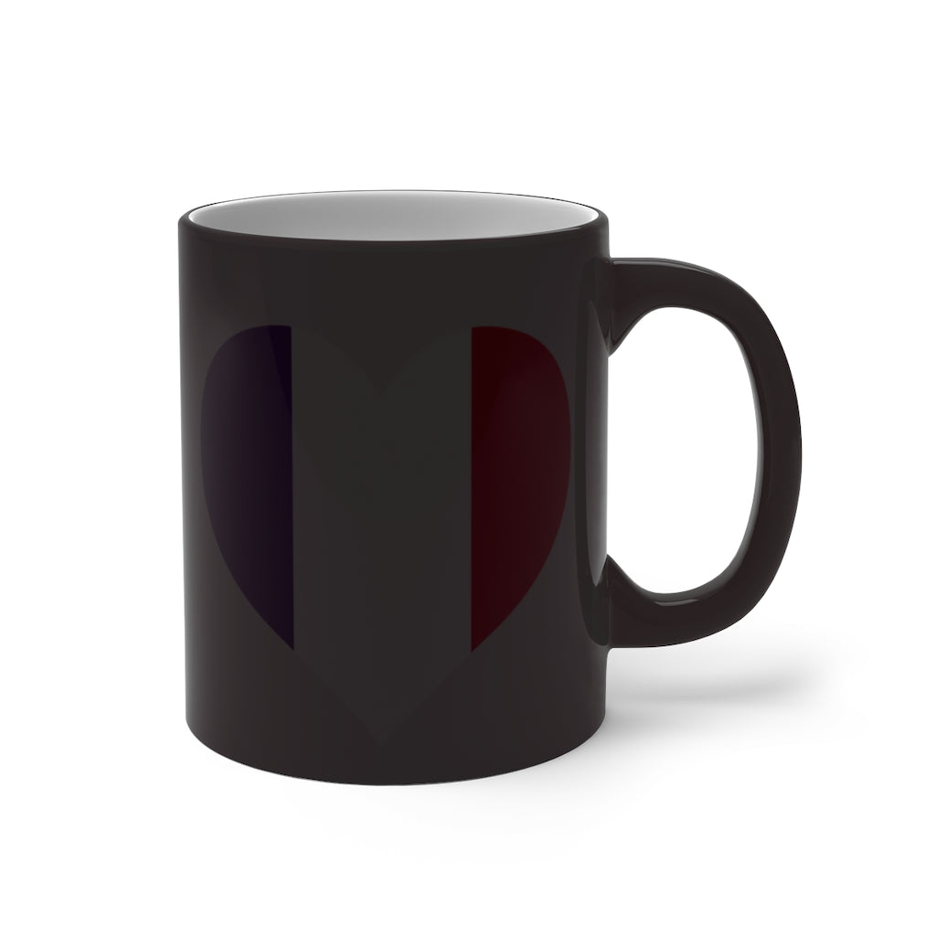 France Heart Color Changing Mug