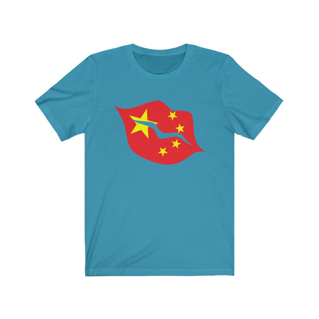China Lips Flag Premium Tee - Unisex