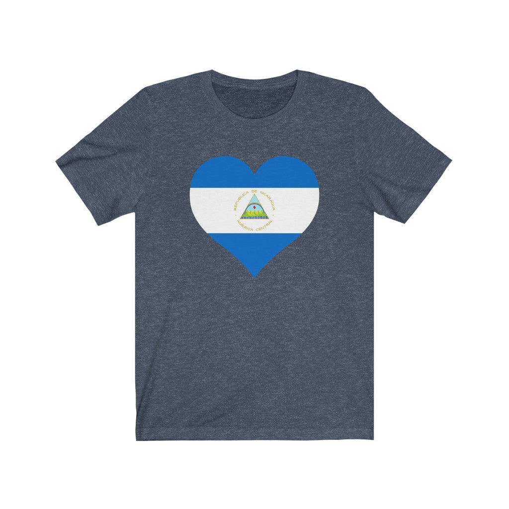 Nicaragua Heart Flag Premium Tee - Unisex