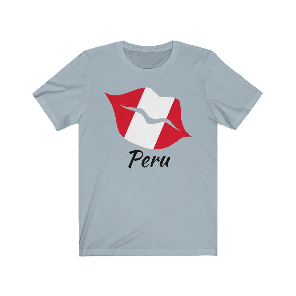 Peru Lips Flag Premium Tee 1 - Unisex