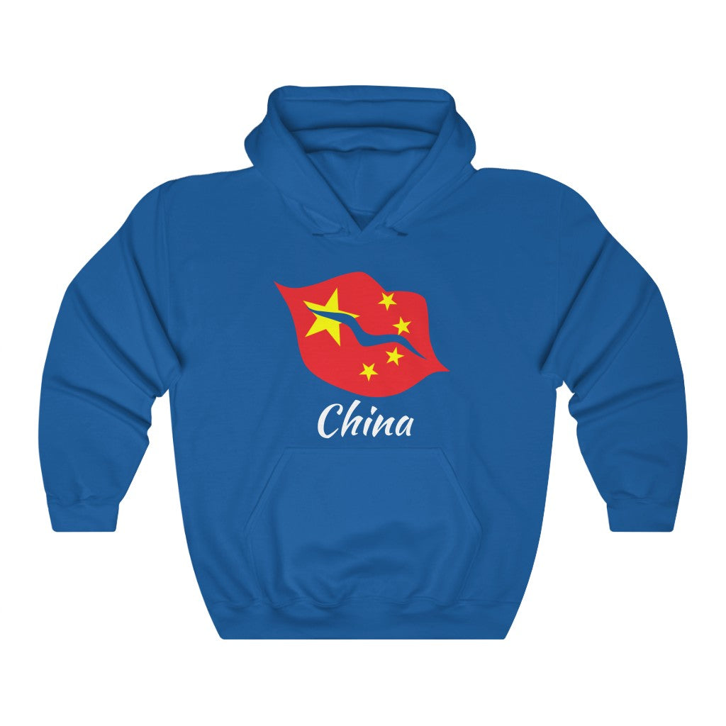 China Lips Flag Hoodie Sweatshirt 2 - Unisex