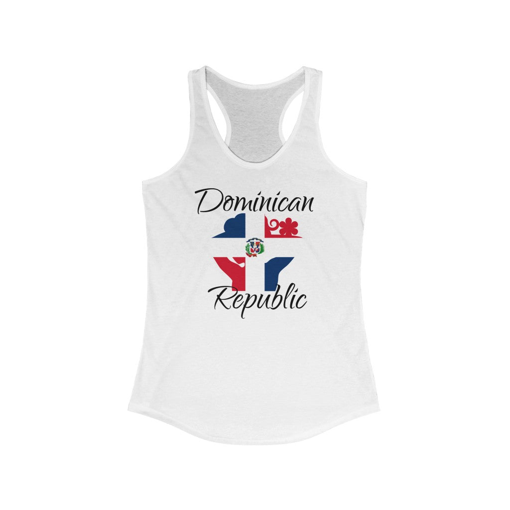 Dominican Republic Lady Flag Tank 1 - Women
