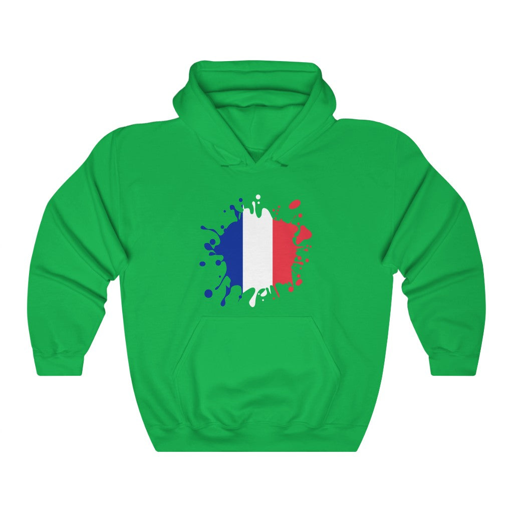 France Splat Flag Hoodie Sweatshirt - Unisex