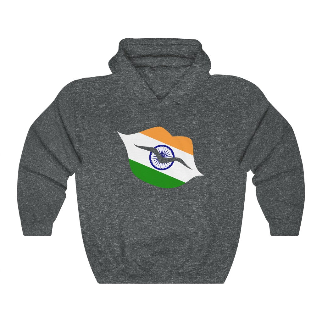 India Lips Flag Hoodie Sweatshirt - Unisex