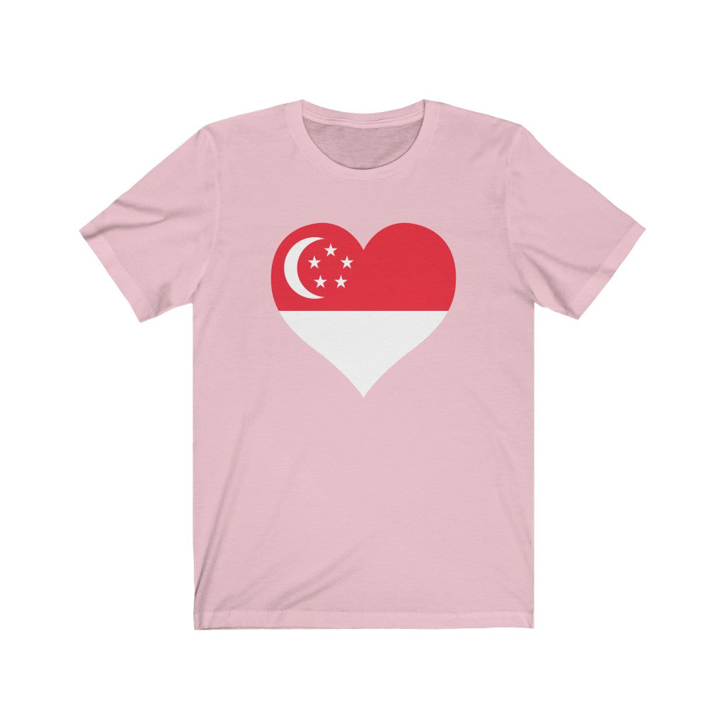 Singapore Heart Flag Premium Tee - Unisex