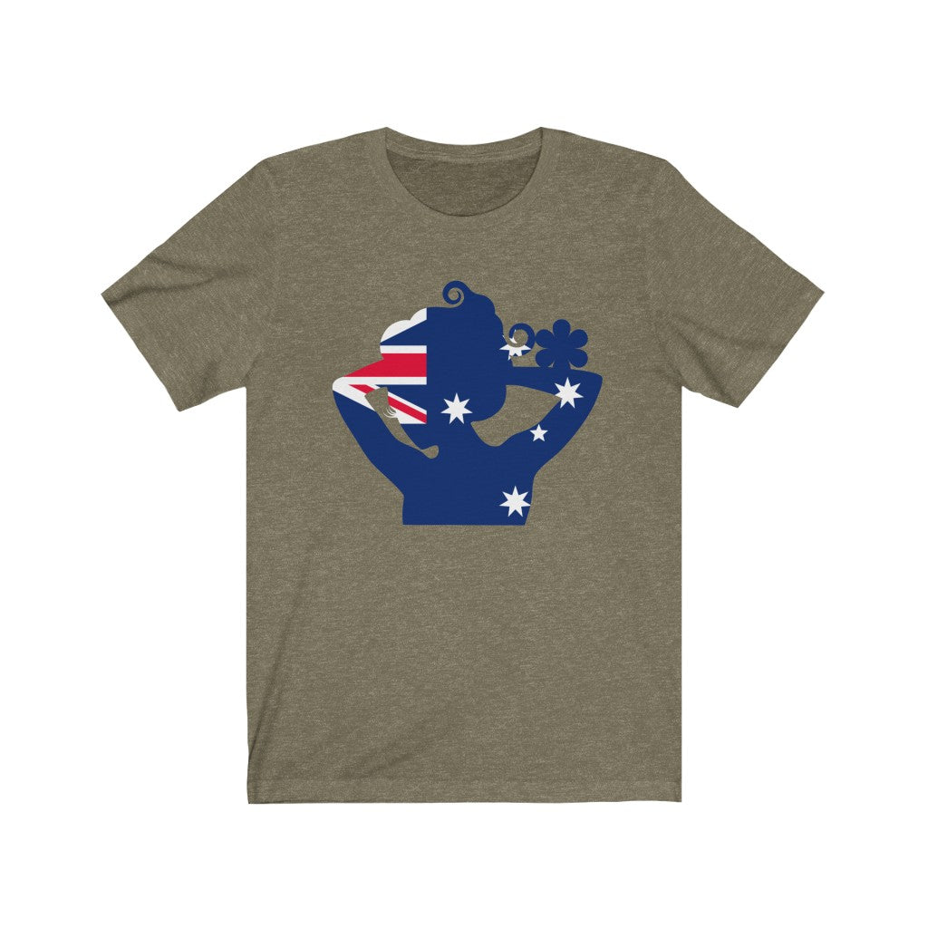 Australia Lady Flag Premium Tee - Unisex
