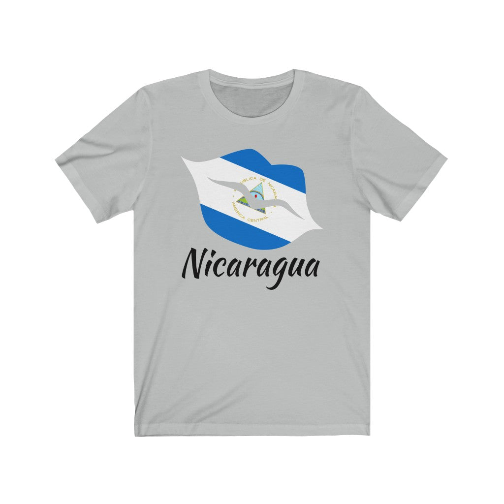 Nicaragua Lips Flag Premium Tee 1 - Unisex
