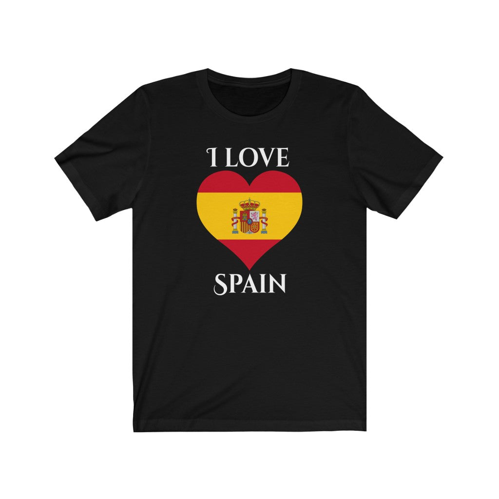 Spain Heart Flag Premium Tee 2 - Unisex