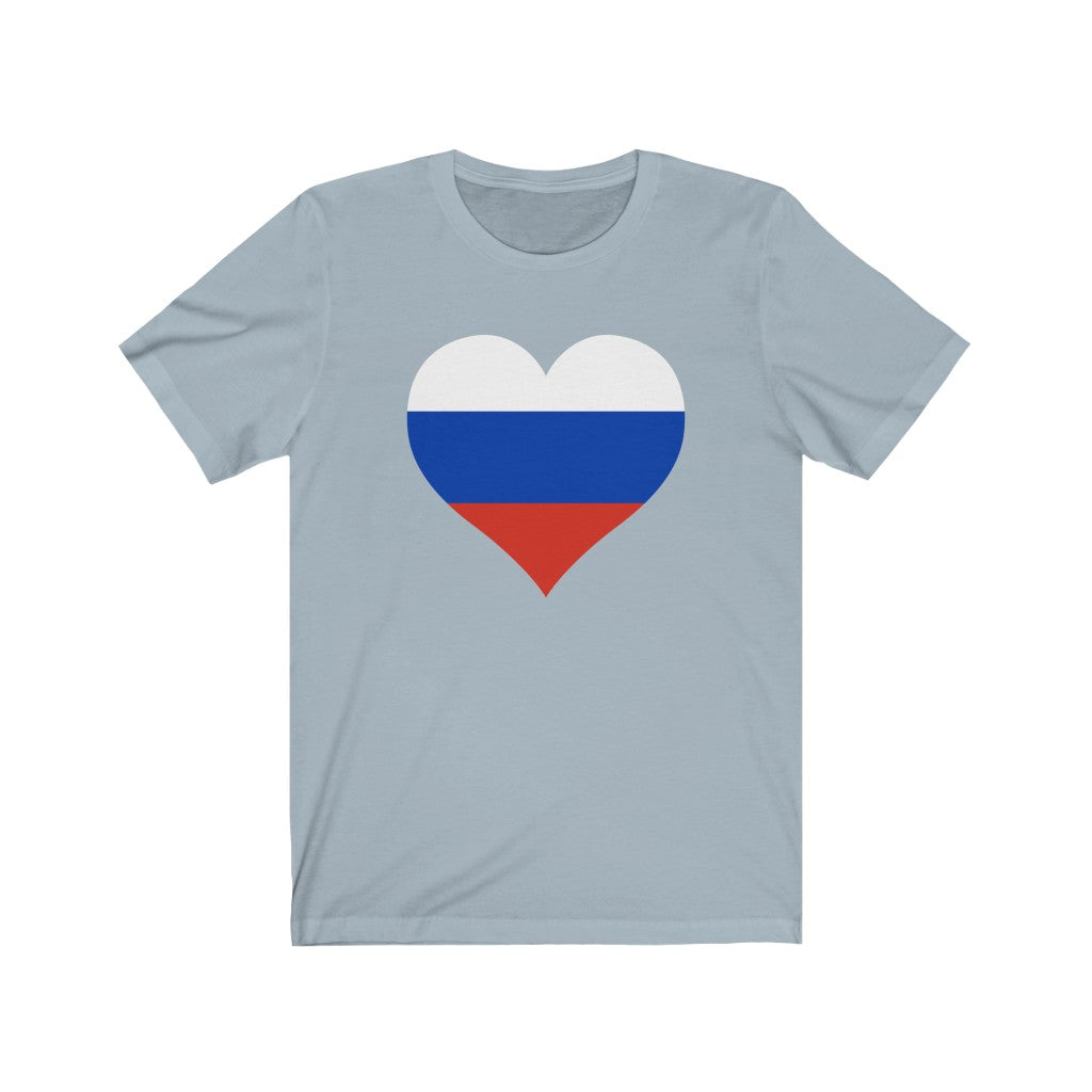Russia Heart Flag Premium Tee - Unisex