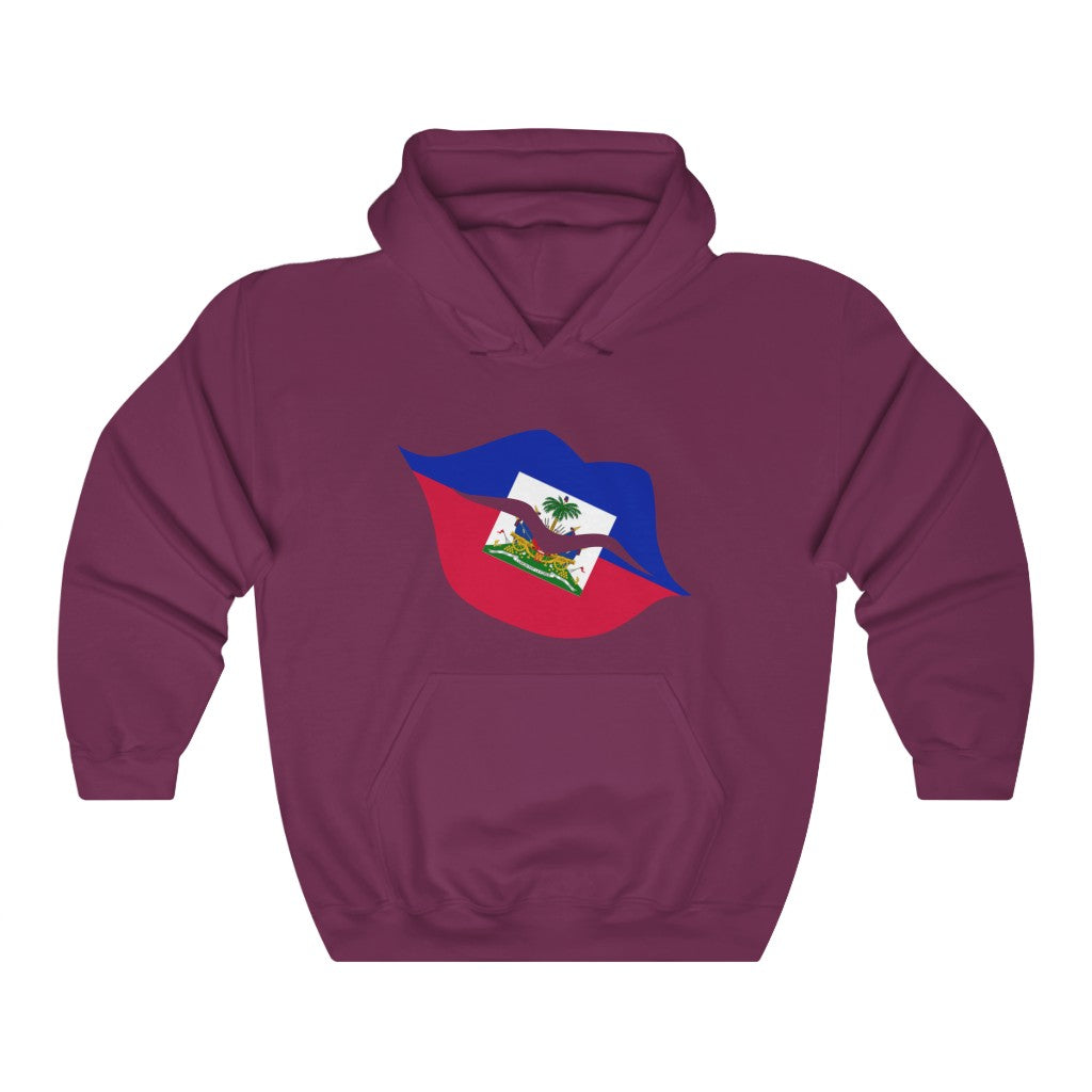 Haiti Lips Flag Hoodie Sweatshirt - Unisex