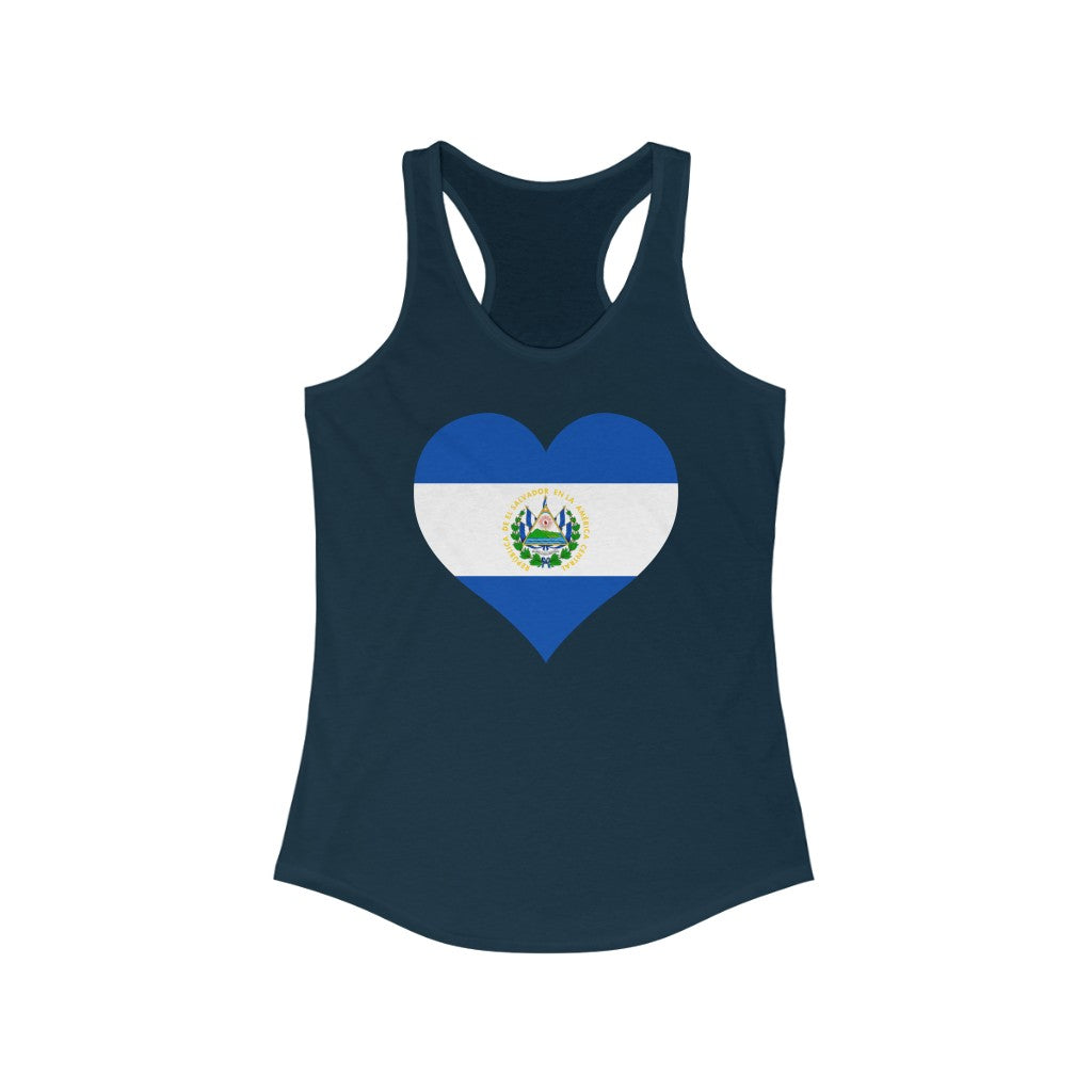El Salvador Heart Flag Tank - Women