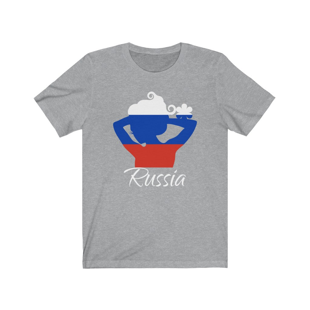 Russia Lady Flag Premium Tee 2 - Unisex