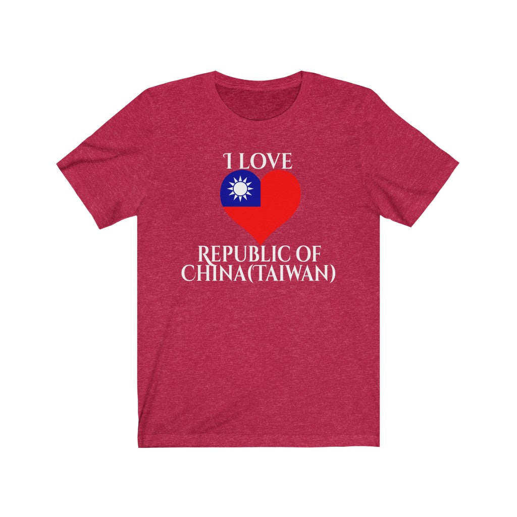 Republic of China - Taiwan Heart Flag Premium Tee 2 - Unisex