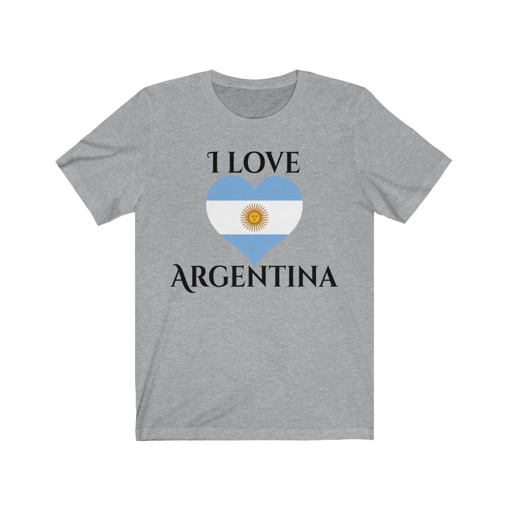 Argentina Heart Flag Premium Tee 1 - Unisex