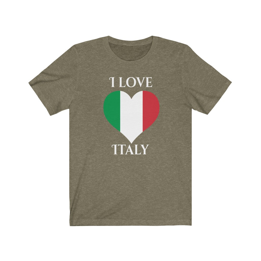 Italy Heart Flag Premium Tee 2 - Unisex