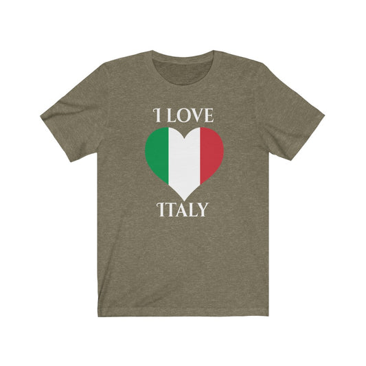 Italy Heart Flag Premium Tee 2 - Unisex