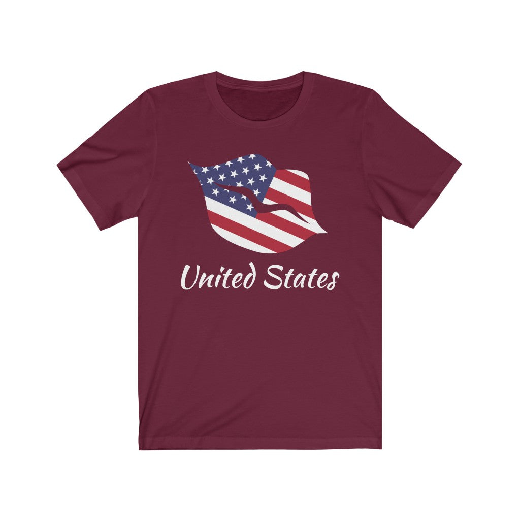 United States of America Lips Flag Premium Tee 2 - Unisex