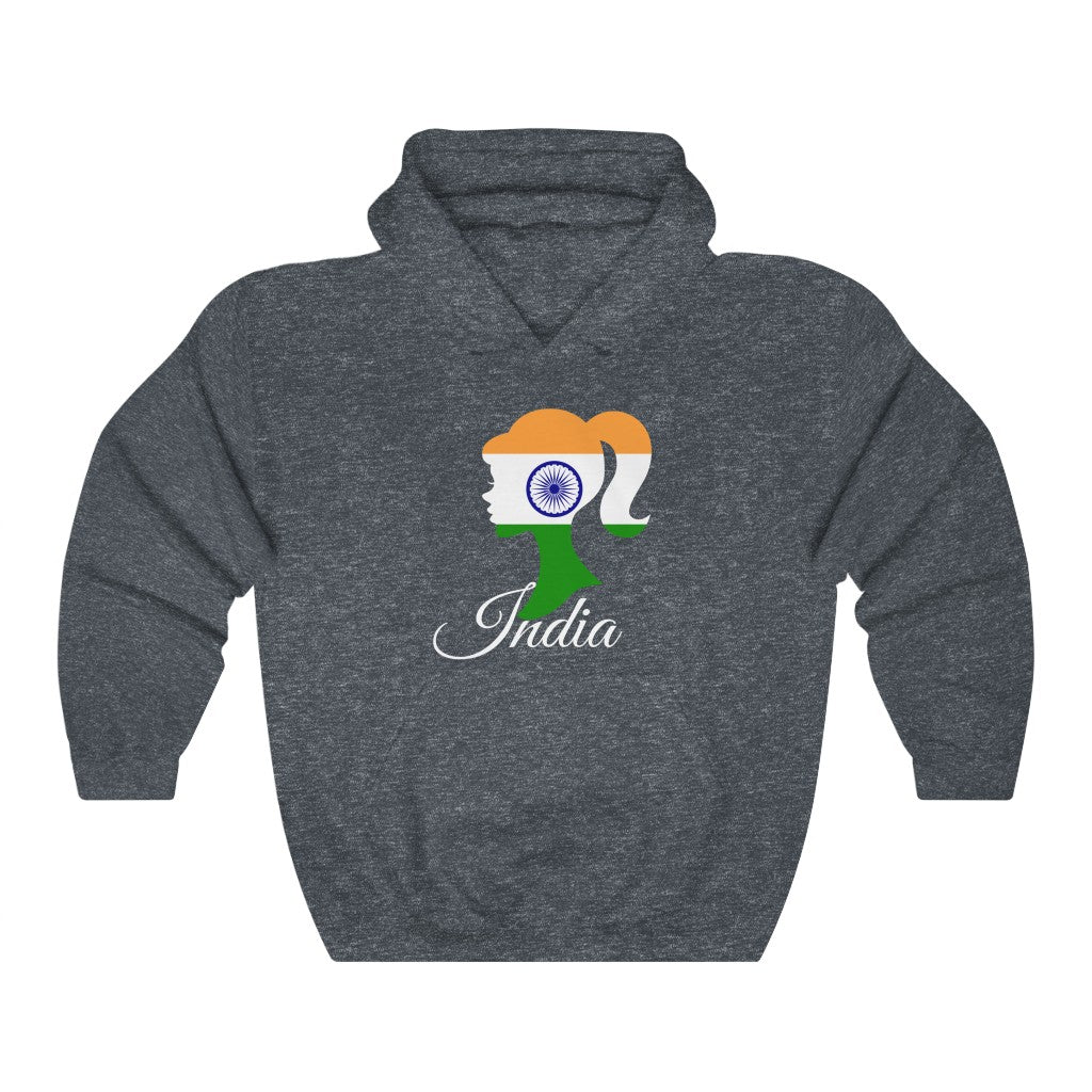 India Girl Flag Hoodie Sweatshirt 2 - Unisex