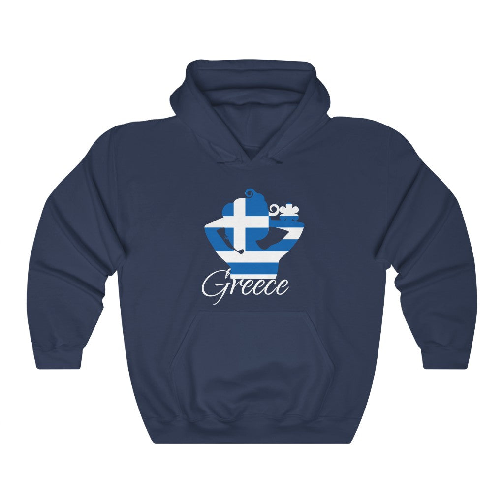 Greece Lady Flag Hoodie Sweatshirt 2 - Unisex