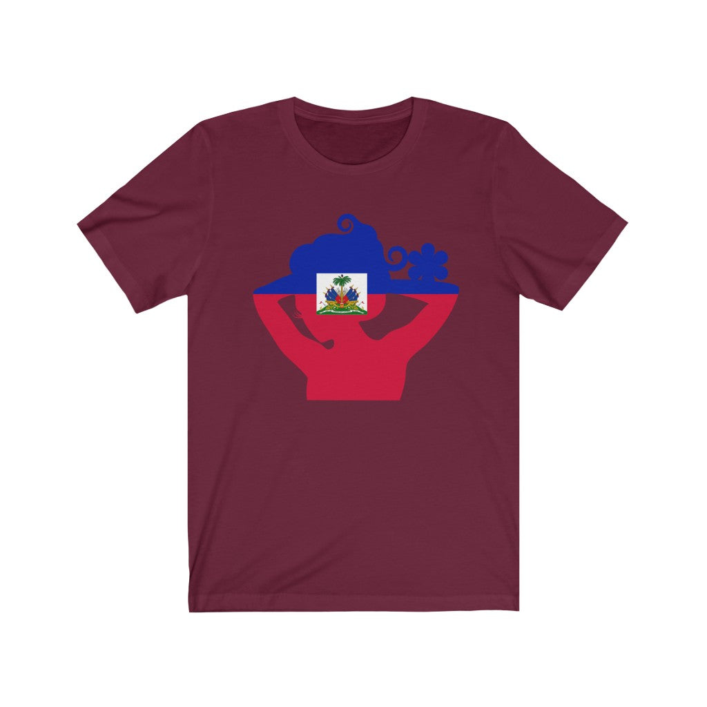 Haiti Lady Flag Premium Tee - Unisex