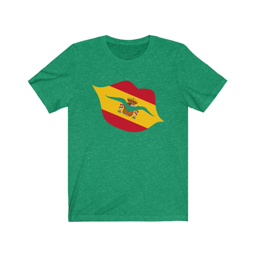 Spain Lips Flag Premium Tee - Unisex