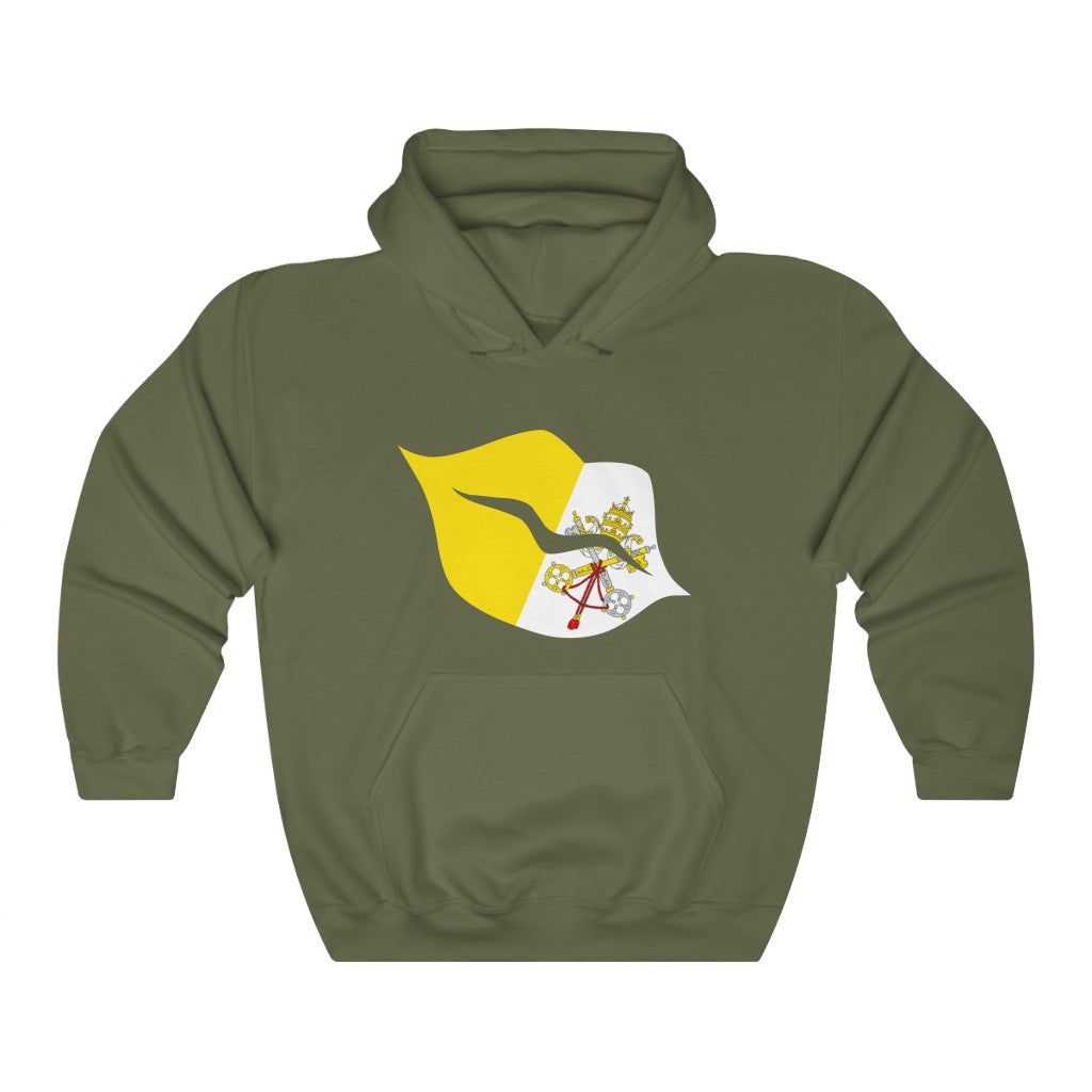 Holy See Lips Flag Hoodie Sweatshirt - Unisex