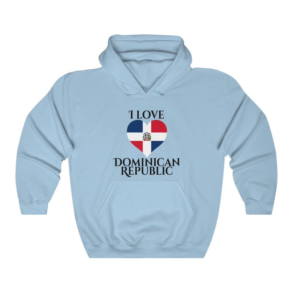 Dominican Republic Heart Flag Hoodie Sweatshirt 1 - Unisex