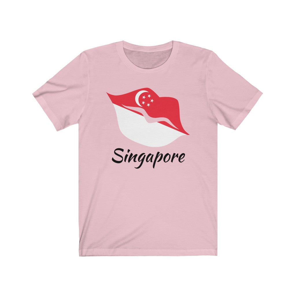 Singapore Lips Flag Premium Tee 1 - Unisex