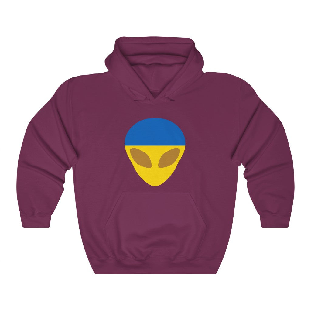 Ukraine Alien Flag Hoodie Sweatshirt - Unisex