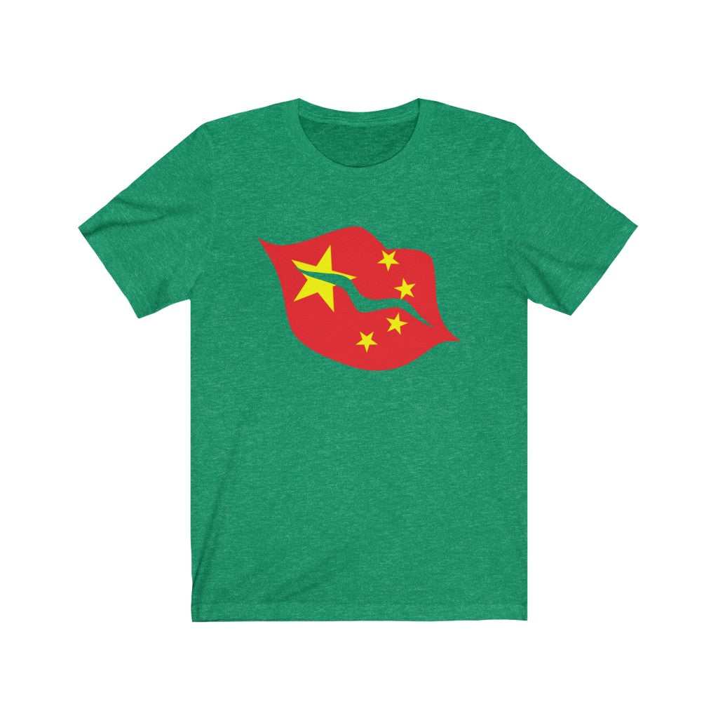 China Lips Flag Premium Tee - Unisex