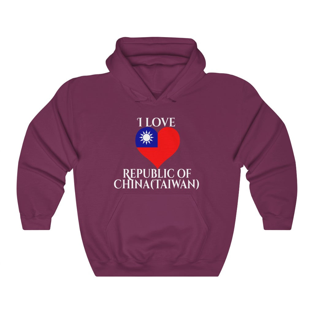 Republic of China - Taiwan Heart Flag Hoodie Sweatshirt 2 - Unisex