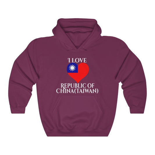 Republic of China - Taiwan Heart Flag Hoodie Sweatshirt 2 - Unisex