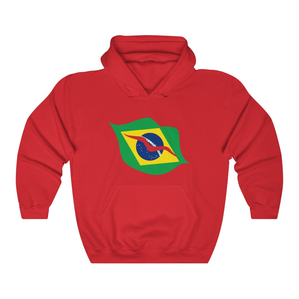 Brazil Lips Flag Hoodie Sweatshirt - Unisex