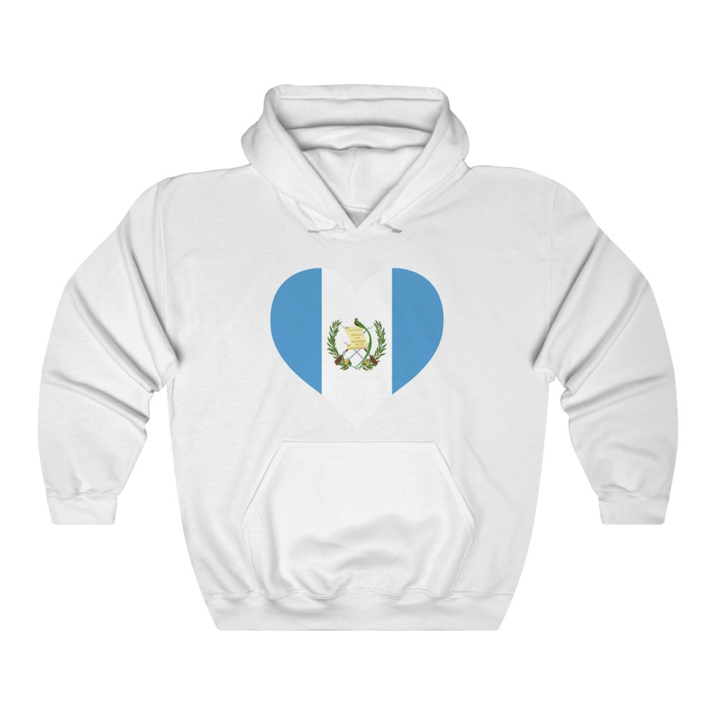 Guatemala Heart Flag Hoodie Sweatshirt - Unisex