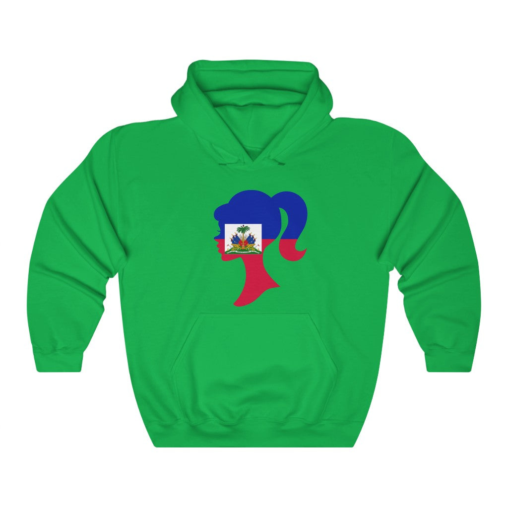 Haiti Girl Flag Hoodie Sweatshirt - Unisex