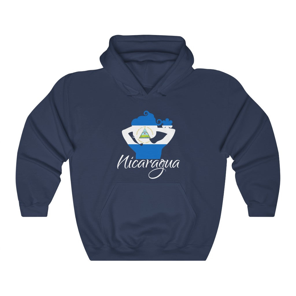 Nicaragua Lady Flag Hoodie Sweatshirt 2 - Unisex