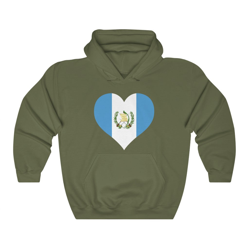 Guatemala Heart Flag Hoodie Sweatshirt - Unisex