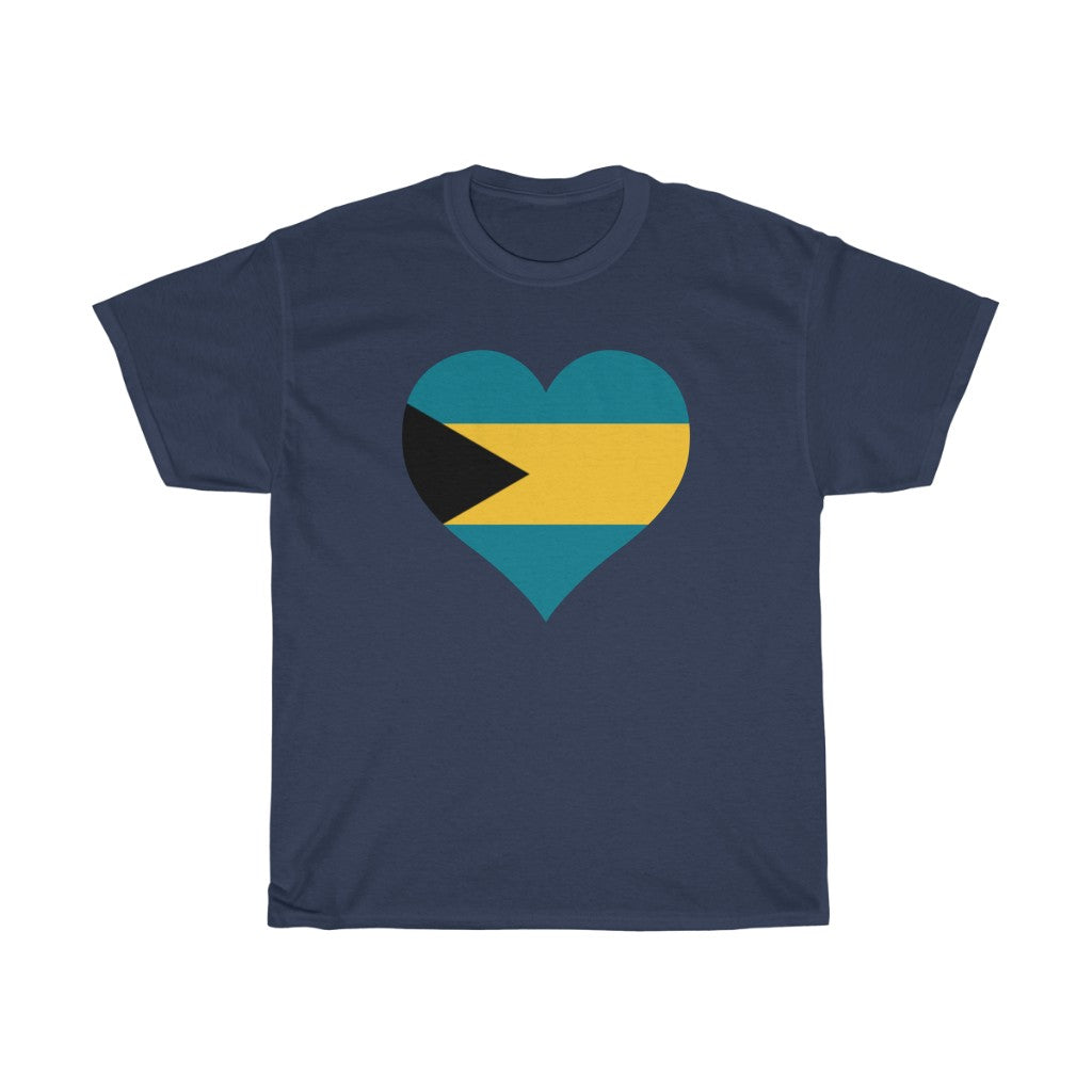 Bahamas Heart Flag Standard Tee - Unisex
