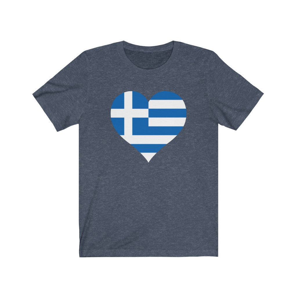 Greece Heart Flag Premium Tee - Unisex