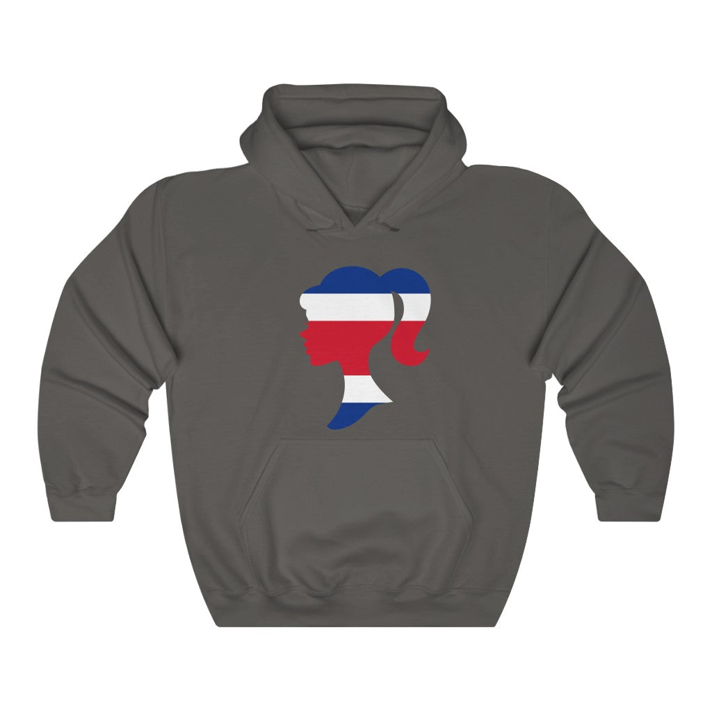 Costa Rica Girl Flag Hoodie Sweatshirt - Unisex