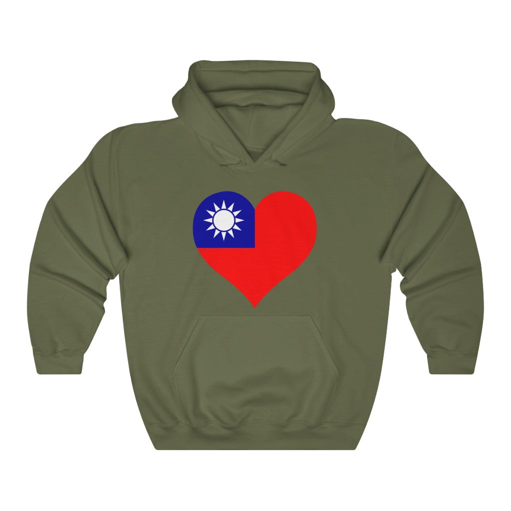Republic of China - Taiwan Heart Flag Hoodie Sweatshirt - Unisex