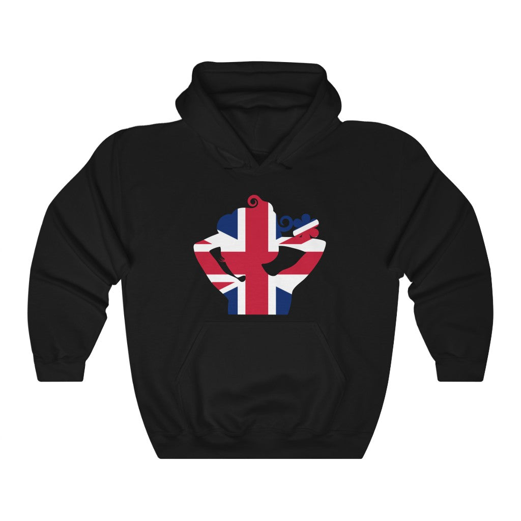United Kingdom Lady Flag Hoodie Sweatshirt - Unisex