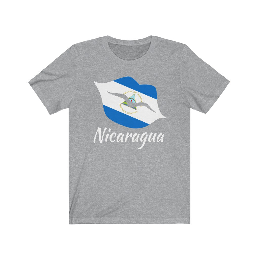 Nicaragua Lips Flag Premium Tee 2 - Unisex