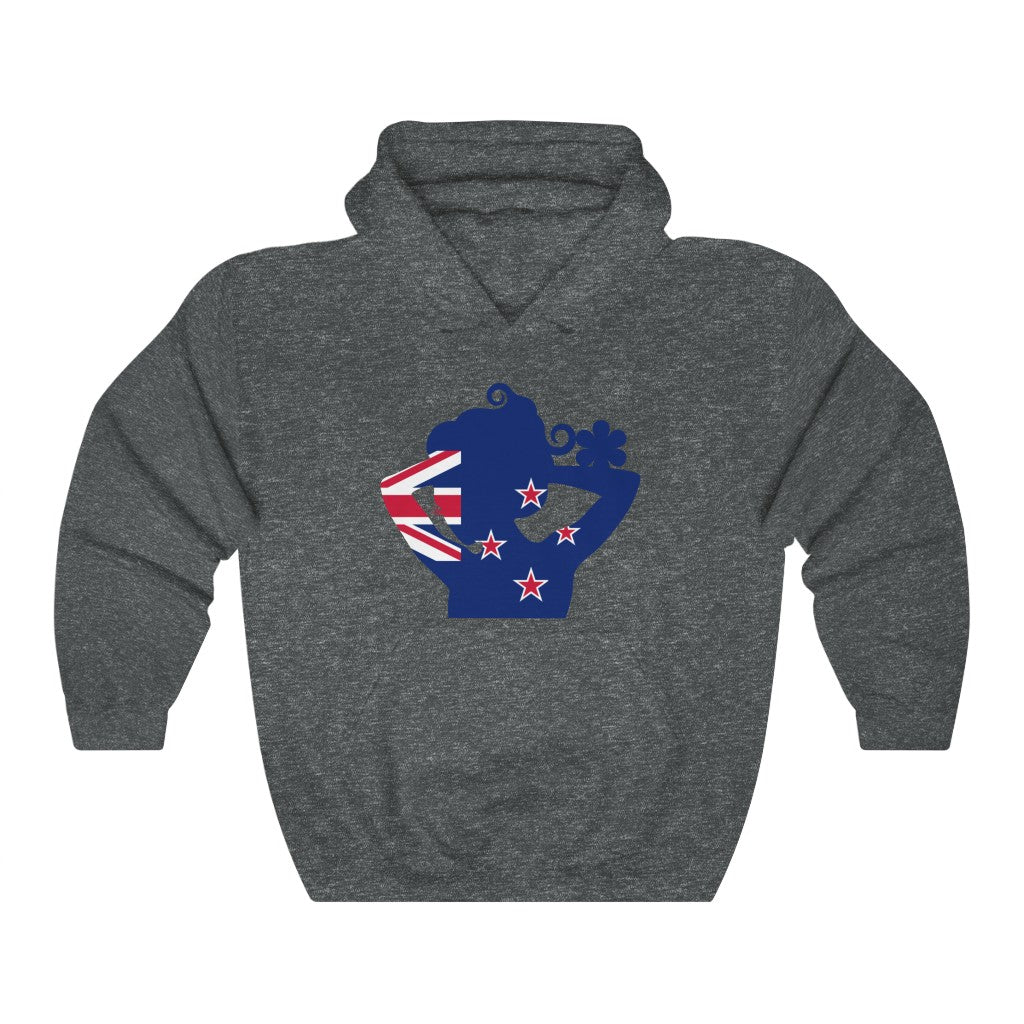 New Zealand Lady Flag Hoodie Sweatshirt - Unisex